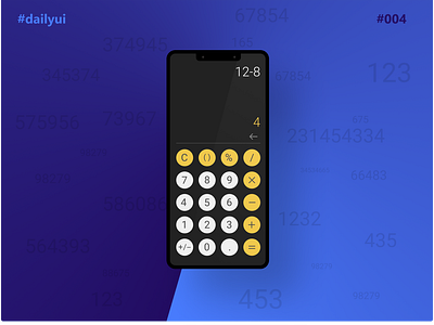 Calculator design - #dailyui #004