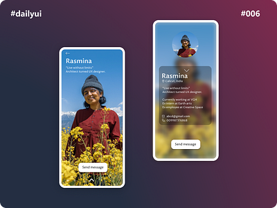 User profile- #dailyui #006