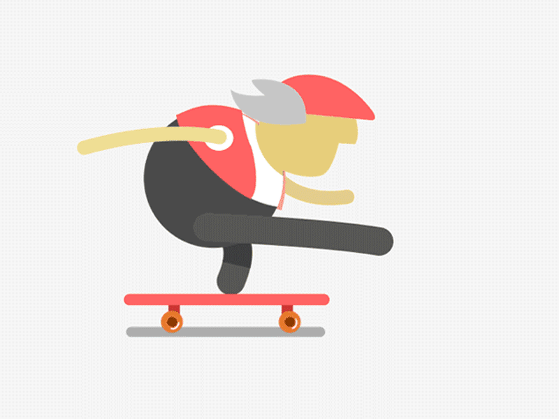 Skateboarders animation gif mg motion graphic