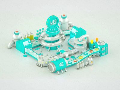 The Factory animation gif motion graphic