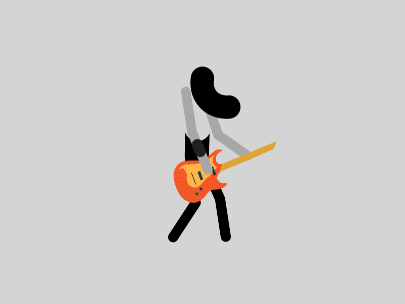 Hello dribbble！ animation debut guitar guitarist rock