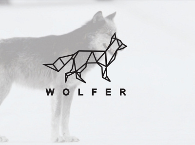 MINIMAL WOLF LOGO animal animals branding geometric graphic design logo logo design minimal minimalist modern simple animal logo wolf wolf logo