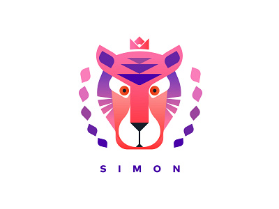 Tiger Logo Design animal badge branding coffee color design geometric gradient graphic illustration logo tiger