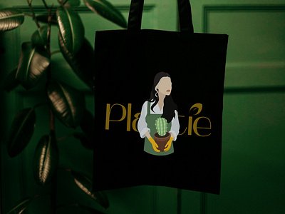 Plantie - tote bag for flower shop branding