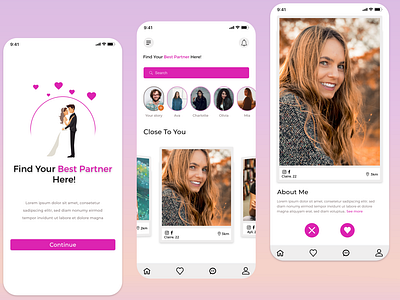 Dating App by faiza fiaz on Dribbble