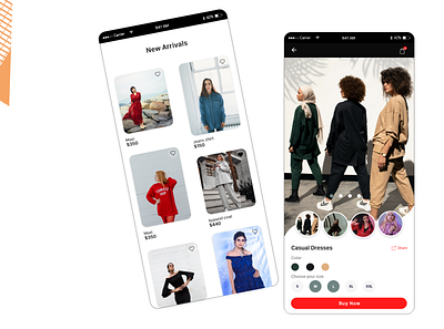 Clothing Store App app design graphic design