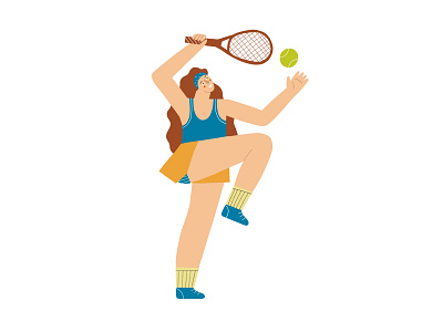 Tennis player art design girl graphic design illustration people picture procreate procreate art tennis tennis player