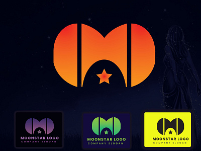 MOONSTAR M Letter Logo