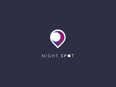 Night Spot Logo branding gradient logo minimal night spot