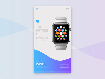 News App - Landing Screen app apple blue imac iwatch landing mac news online product ui ux
