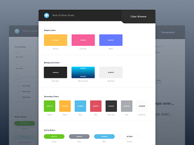 Style Guide color design grid guidelines kit minimal product design styleguide ui ux