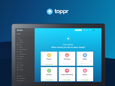 Redesigning Toppr behance education interaction motion process product design student toppr ui ux