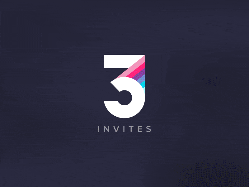 Three Invites debut first shot give away invitation invite portfolio three