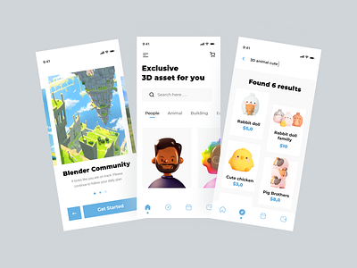 3D Asset Store - Mobile Apps Design 3d app asset halolab illustration inspiration mobileapps odama owwstudio plainthing ui uiux uiuxdesign ux vektora