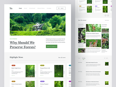 ? Natura - Nature News Portal Website by Andri Setiawan ? for SLAB Design  Studio on Dribbble