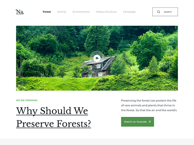 ? Natura - Nature News Portal Website by Andri Setiawan ? for SLAB Design  Studio on Dribbble