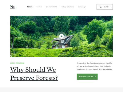 🌲 Natura - Nature News Portal Website by Andri Setiawan for SLAB Design ...