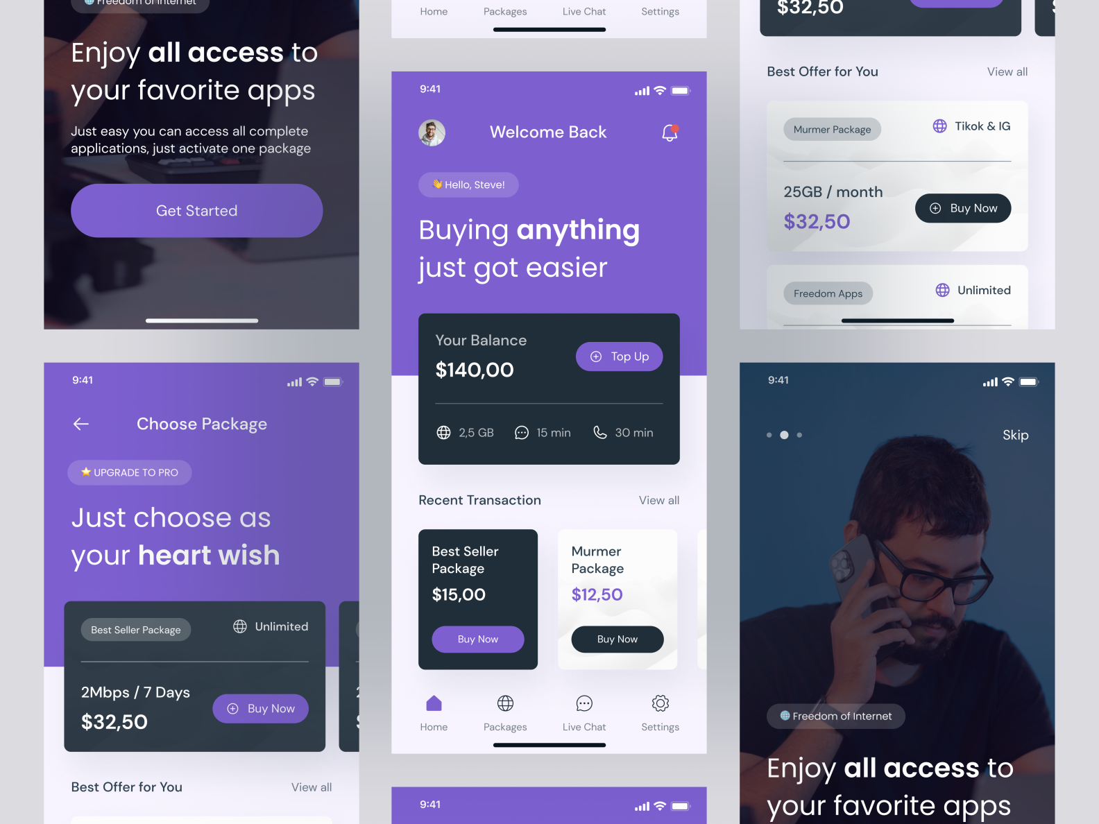 🌐Interna - Internet Provider Mobile Apps Design by Andri Setiawan for ...