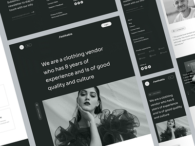 👗 .Fasthabia - Clothing Vendor Landing + Responsive clean clothing duotone fashion fresh landingpage modern responsive slab slabdsgn strong ui uiux uiuxdesign unique unique layout ux website