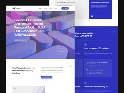 PuspaCSS - CSS Framework Website & Responsive bootstrap builder clean code css framework fresh frontend javascript landing landingpage layout slab slabdsgn ui uiux uiuxdesign unique ux website