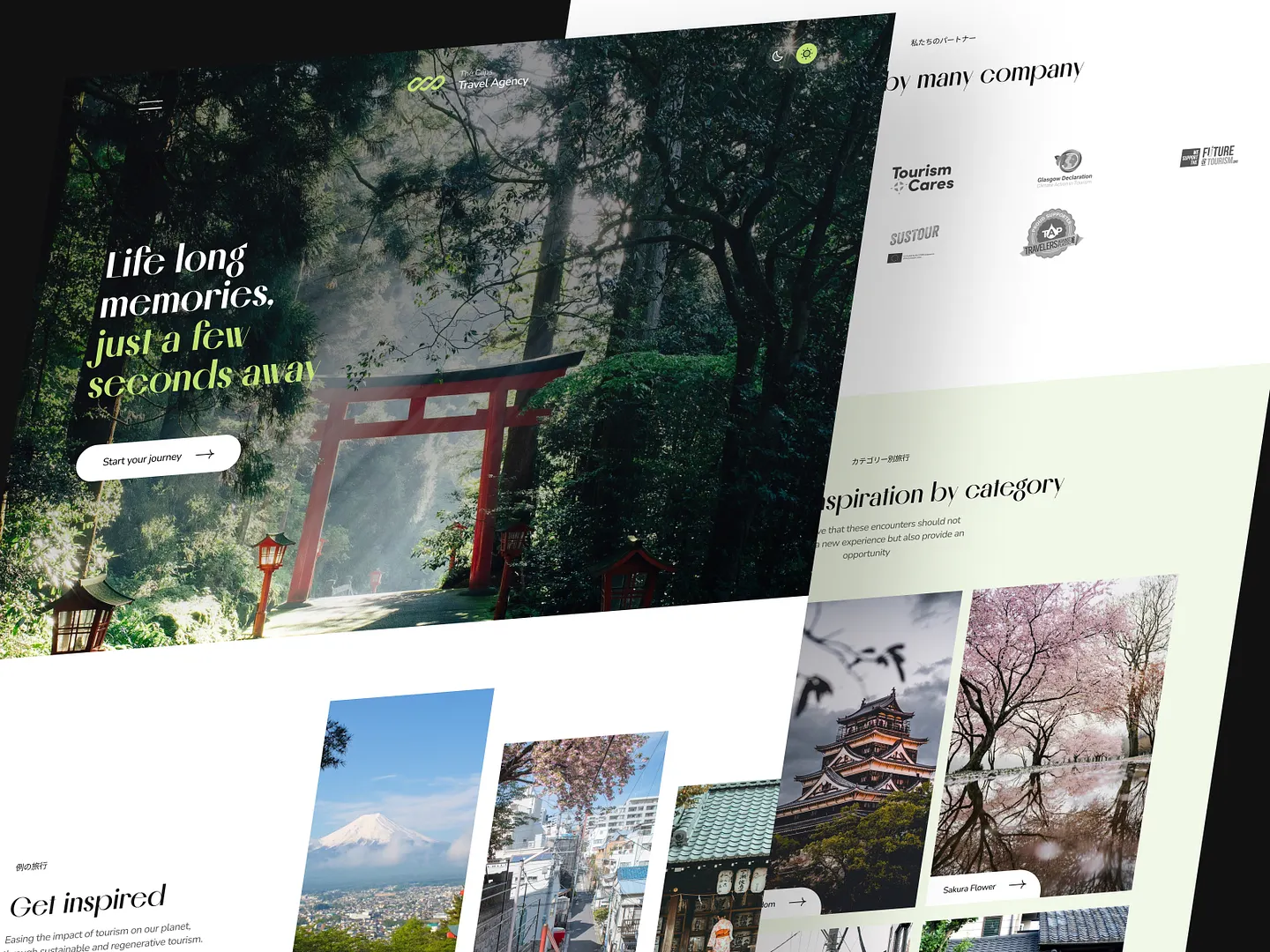 Explore Japan: A Stunning Japanese Travel Agency Website Design