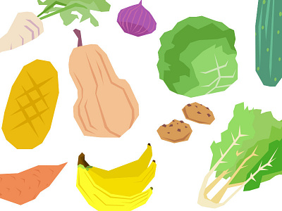 Icons for food bank charity illustration vector