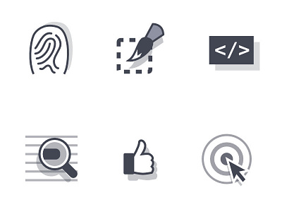 Mono icons for services design icons illustration