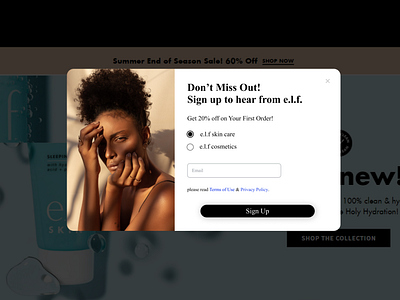 Pop Up card UI beauty website beauty website ui cosmetics website dailyui design graphic design pop up pop up card shopping website shopping website ui ui uiux ux ux design web design website design