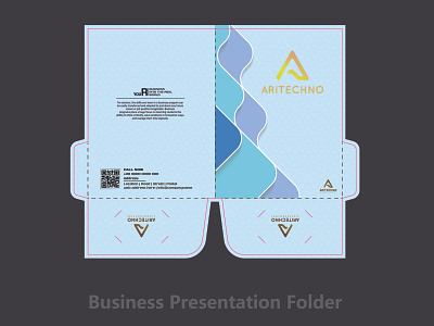 Company Business Presentation Folder template triangle