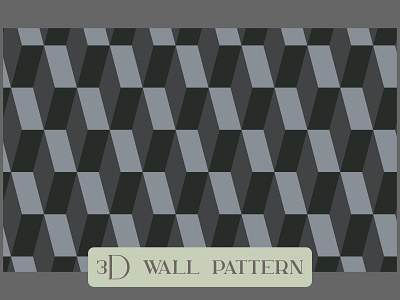 smooth 3d brick wall geometric pattern polygon
