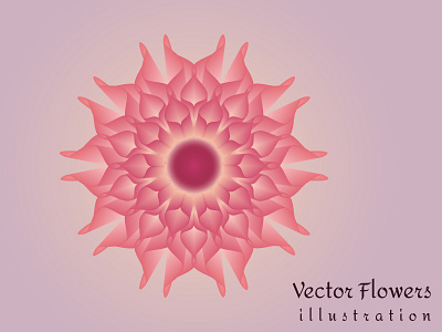 mandala rose Vector Flowers illustration