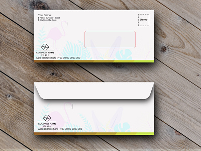 Minimal commercial envelope template paper
