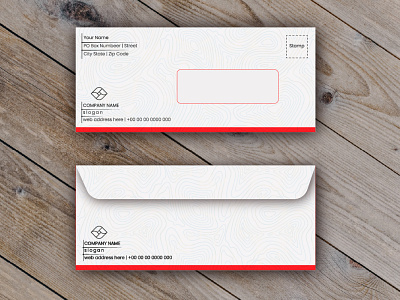 Corporate stationery envelope with window