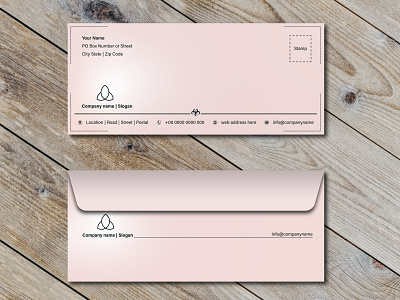 Corporate stationery envelope template paper