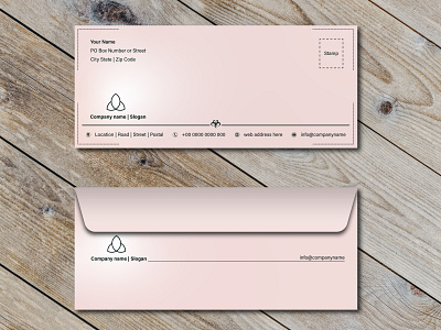 Corporate stationery envelope template