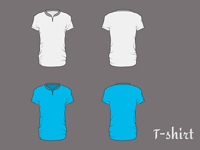 t shirt man body illustration set flat design