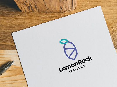 LemonRock Writers Logo in Adobe Illustrator branding ui