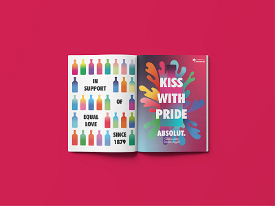 KISS WITH PRIDE - ABSOLUT VODKA branding design graphic design illustration typography vector