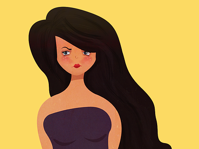 Anger anger girl hair illustration purple yellow
