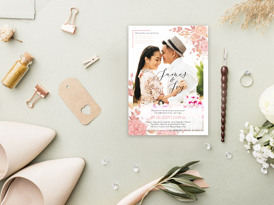 Wedding Invitations graphic design print wedding invitation