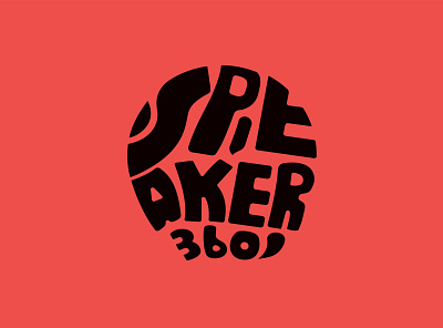 Speaker 360 illustration logo challenge logo deisgn mascot logo design minimalistic logo design red logo design s logo design vecter logo words in logo