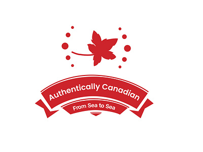 Authentically Canadian badge logo design c logo design red logo design vecter logo