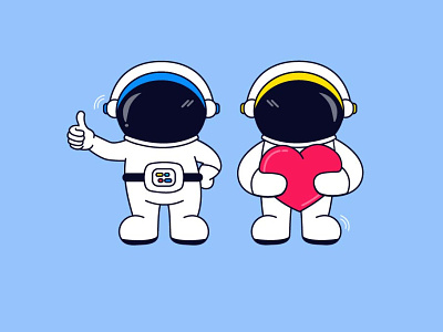 Astronaut Brothers astronaut drawing astronaut illustration cartoon desing cute illustration illustration mascot illustratio space illustration vector illustration