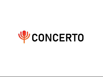 Concerto concerto logo microphone logo minimalistic logo desing podcast logo