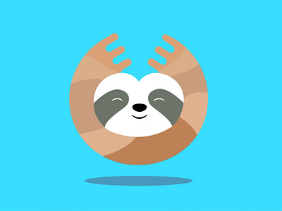 Sloth animal logo animal mascot logo brown logo mascot logo s logo sloth logo sloth mascot logo