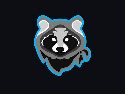 •.• Racoon Mascot logo
