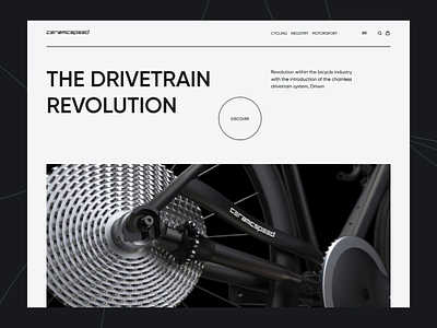 CeramicSpeed Unofficial Redesign - Home Page 3d animation bicycle corporate cycling design e-commerce landing page micto-interaction minimal minimalistic modern design motion online shop scrolling technology ui ux web web design