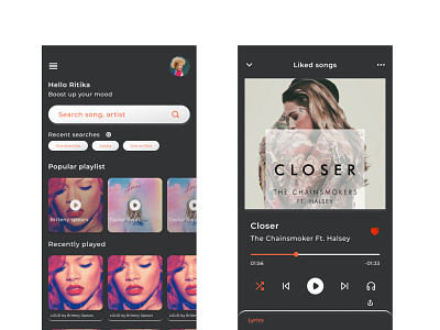 Music player design- 009 challenges daily ui figma music player ui ui design uiux ux uxdesign