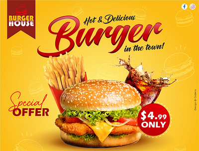 Creative Design for Burger House branding design graphic design