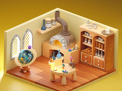 Isometric alchemy lab